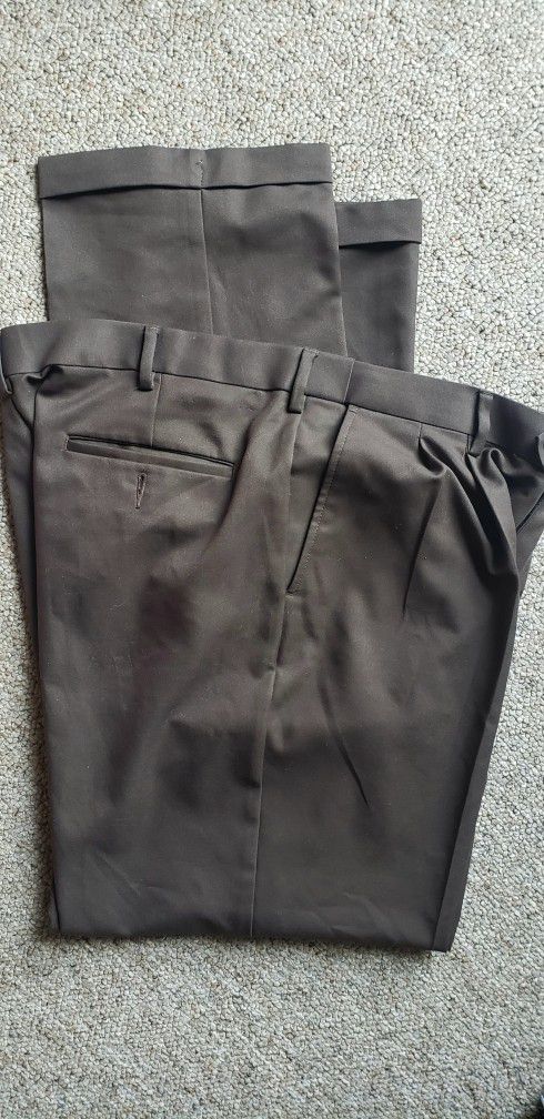 Mens 38x34 Brown Dress Pants Like New