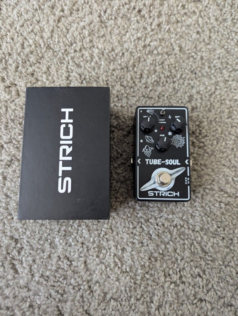 STRICH TUBE SOUL Tube Overdrive Distortion Pedal for Electric Guitar, Compact