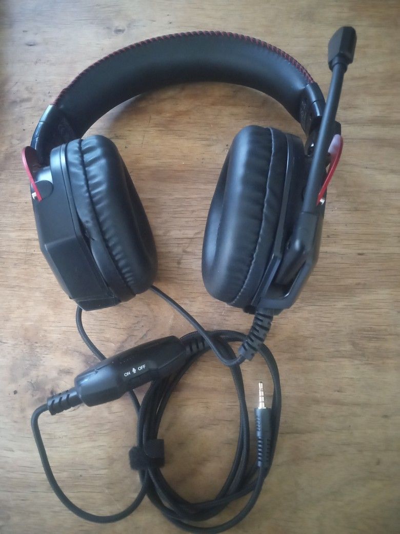 GAMING HEADSET WITH MIC. WIRED NOISE CANCELLING OVER-EAR HEADPHONES STEREOS
