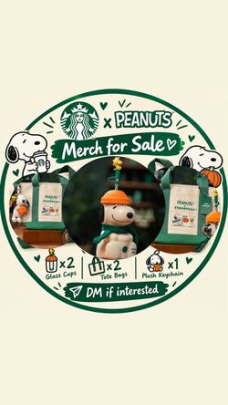 Peanuts Snoopy x Starbucks Merch