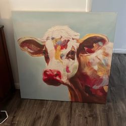 Cow Art 40in X 40in