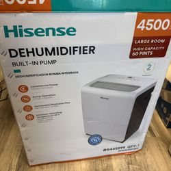 Hisense 1.85-Gallon 60 -Pint 3 -Speed Dehumidifier with Built-In Pump