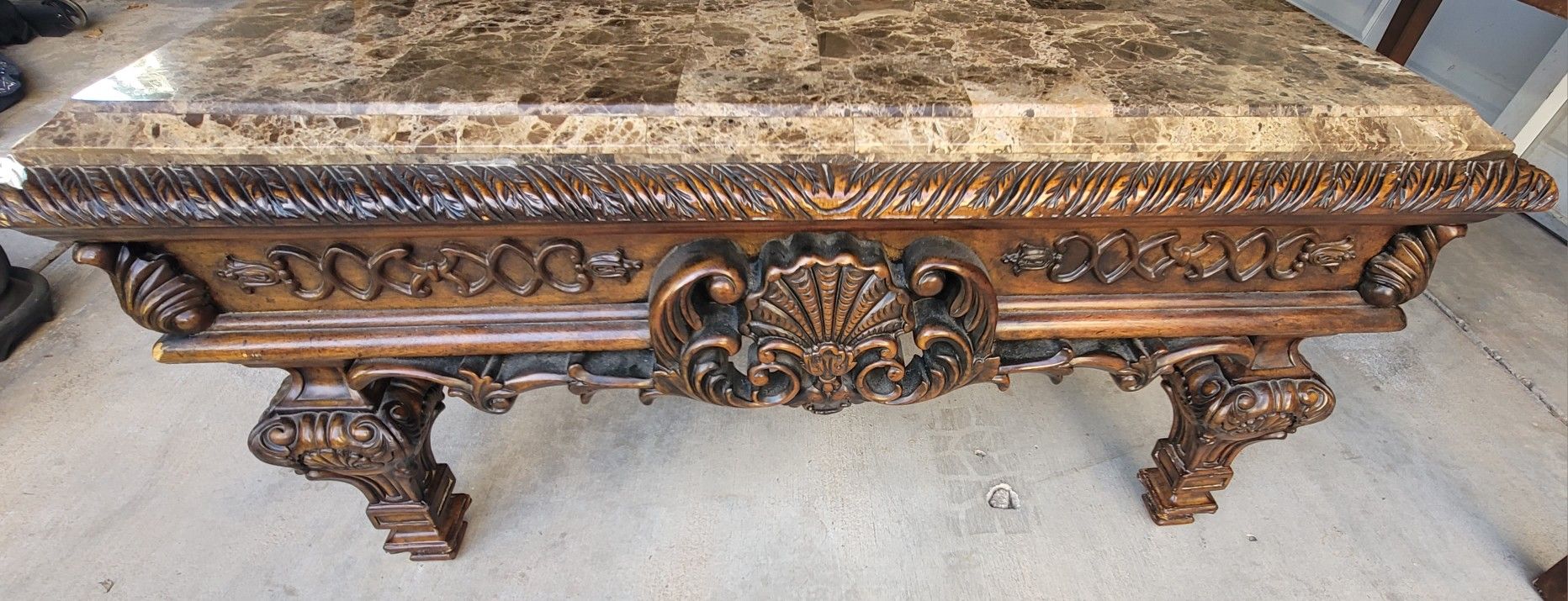 Marble-Top Coffee Table