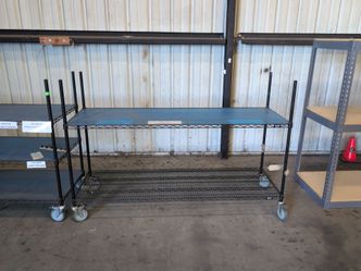71.5x24x35 Uline Mobile Wire Shelving Cart