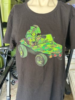 Gorillaz Self Titled Album Geep Camo Rock Band Tee T-Shirt size medium as is