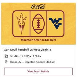 Arizona State Vs West Virgina Football Tickets 