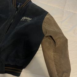 Leather Letterman Coat