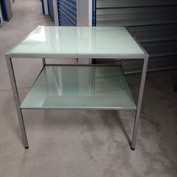Glass Top And Middle Storage Shelve $100