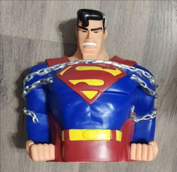 Vintage 1997  "Superman in Chains" plastic piggy bank