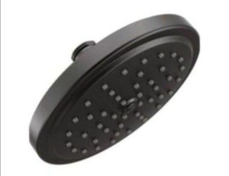 Moen Matte Black One-Function Diameter Rain Shower Showerhead, S176BL