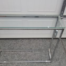 Chrome and Glass Console Table