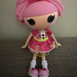 Lalaloopsy 2009 Jewel Sparkles 12" Doll Pink hair w/Crown