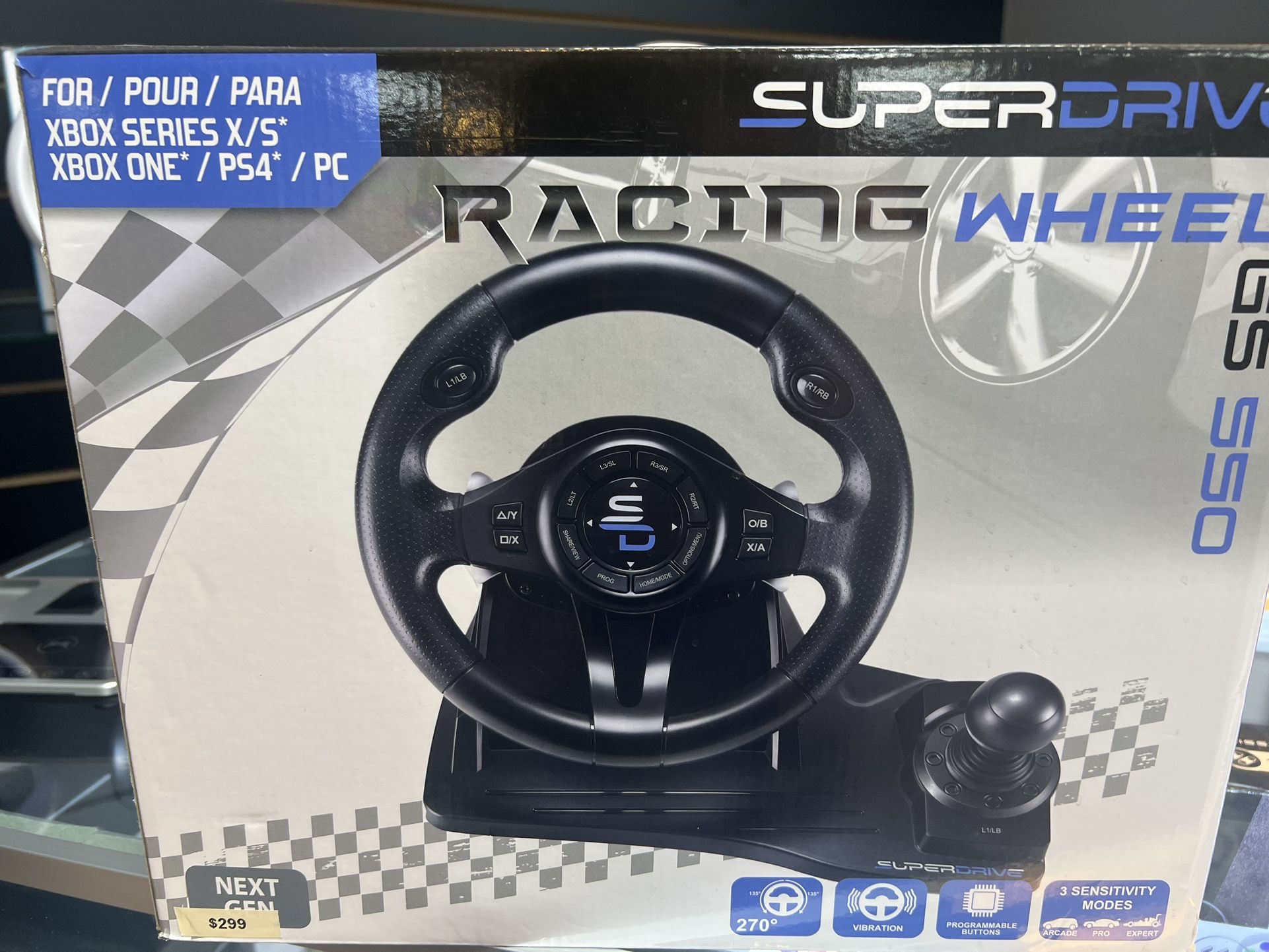 🎮 SuperDrive Racing Wheel GS 550 – Compatible with Xbox, PS4 & PC – $225 (Brand New) 🏎️