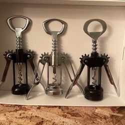 3 Wine Bottle Openers