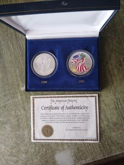 Two  1oz. Silver dollar Liberty Coins