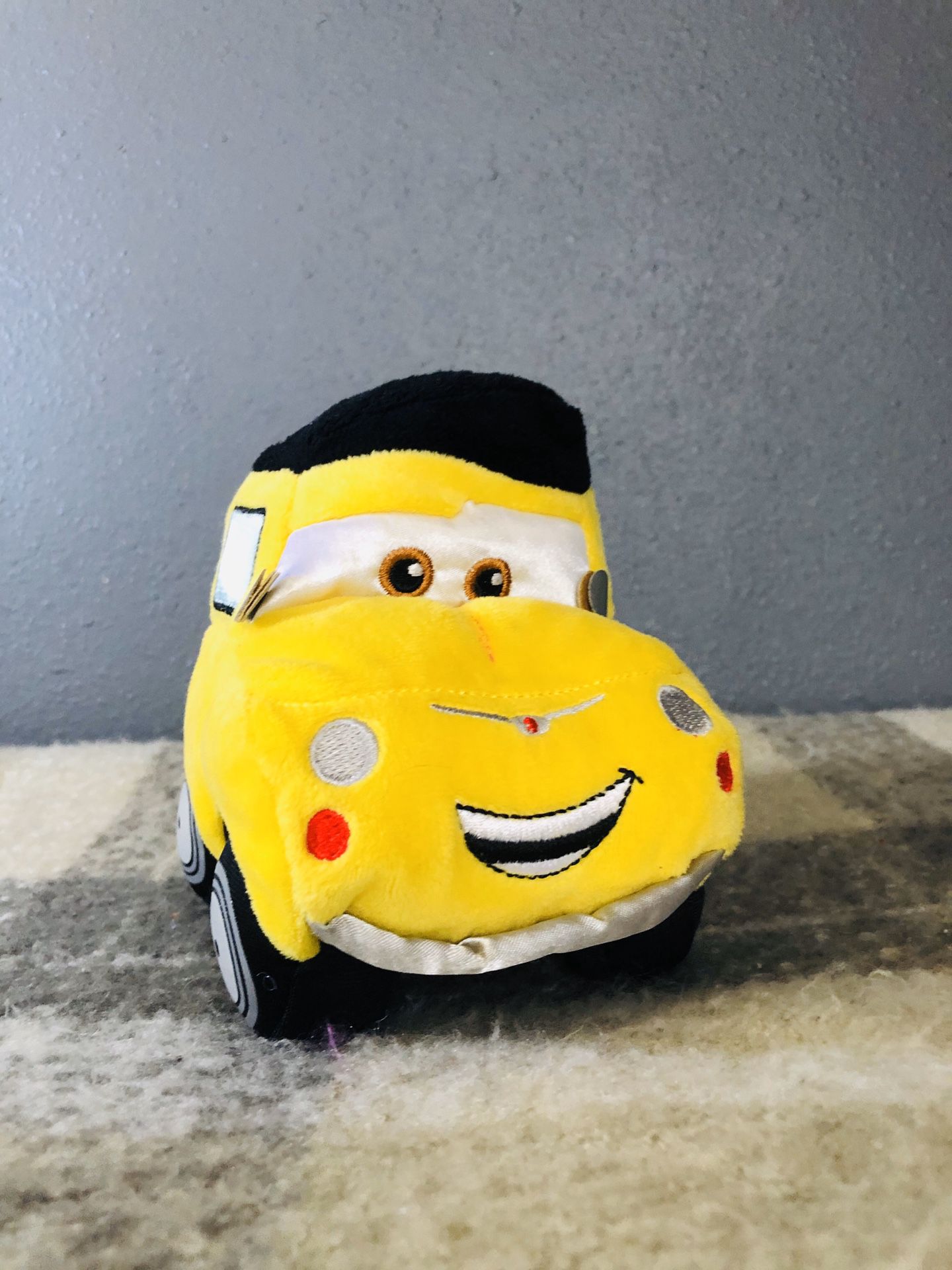 Disney cars movie plush yellow stuffed animal