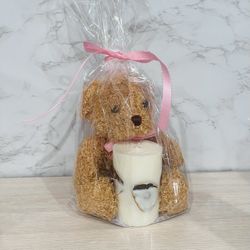 Teddy Bear 🧸 With Orange Candle. New