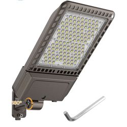 Parking Lot Light 300W - 45,000LM 5000K Outdoor Adjustable Arm Mount Led Shoebox Light with Dusk to Dawn Photocell 100-277V IP65 Waterproof Commercial