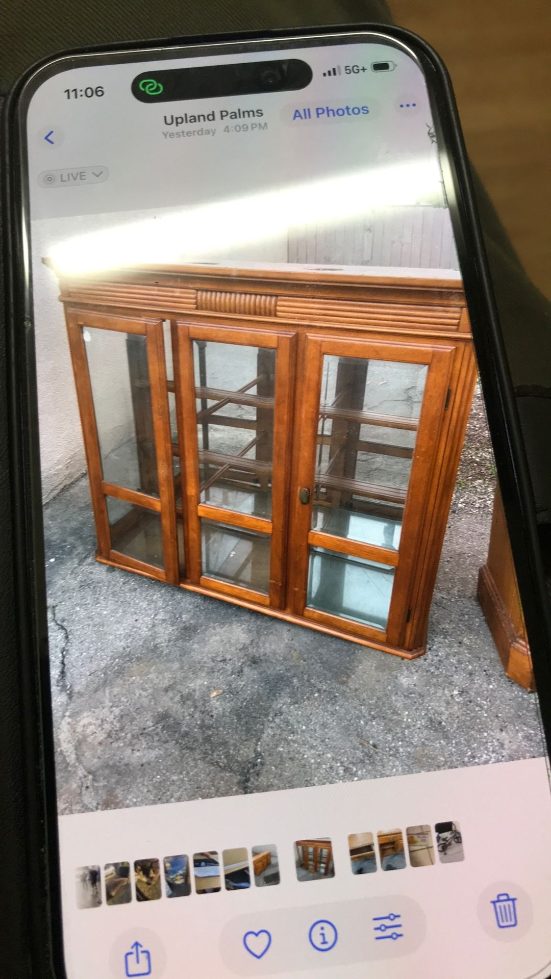 Oak China Display Case And Cabinet