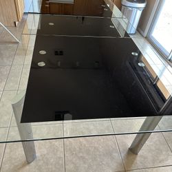 Contemporary Glass Dining Table Only 