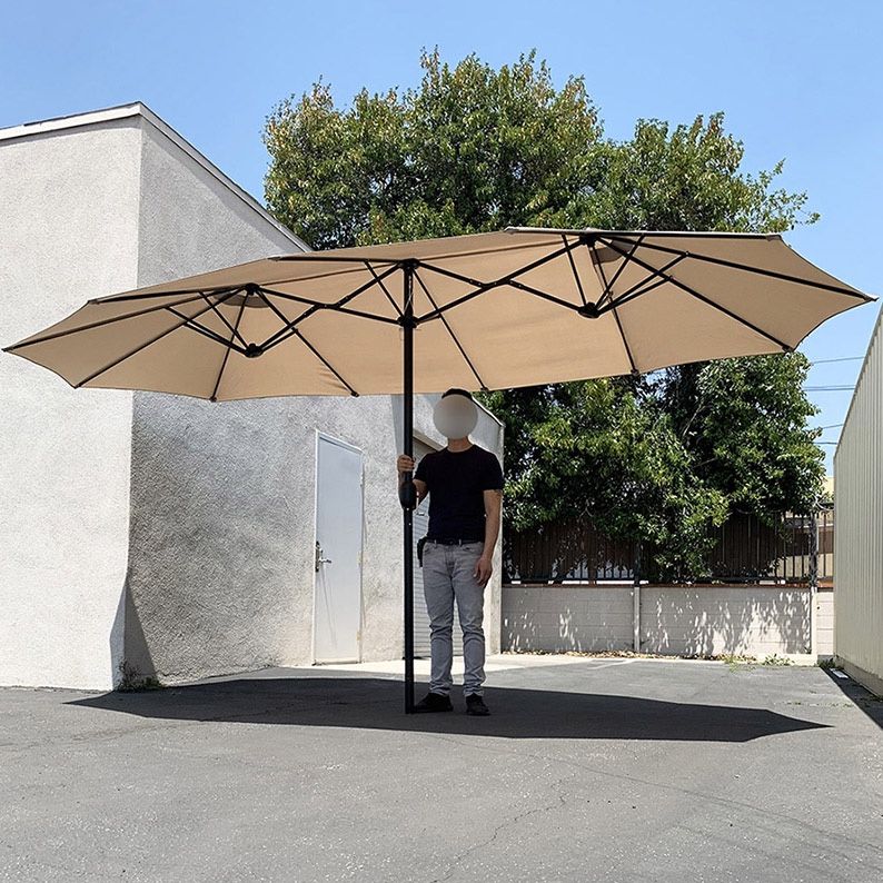 $95 (New in box) Large 15ft double sided outdoor patio umbrella, crank open/close (weight base not included)