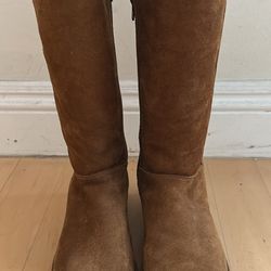 UGG Brown Suede Boots and Sheep Shearling w/Zippers