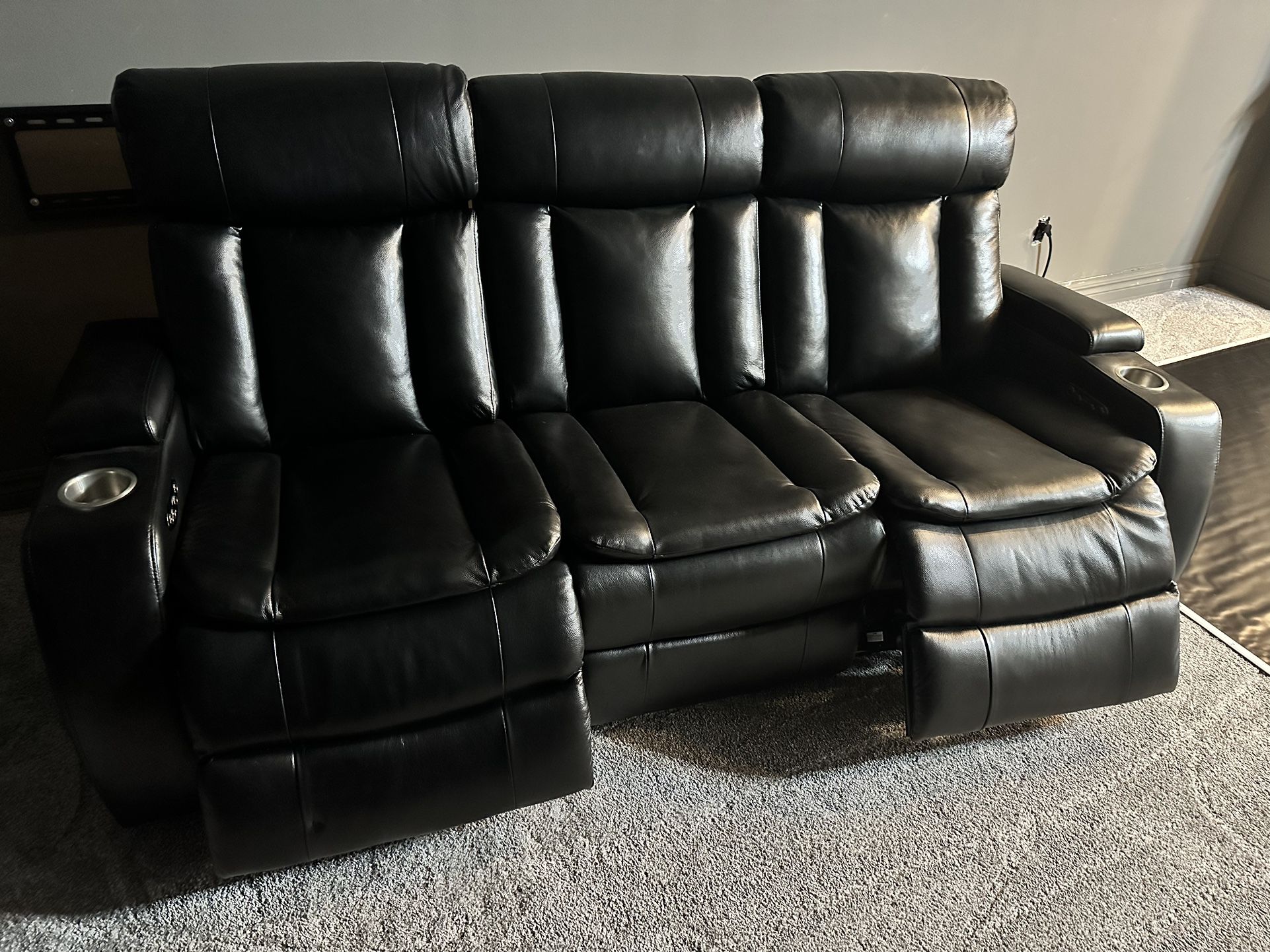 EAGER TO SELL BRAND NEW BARELY USED ELECTRIC RECLINING THEATER CHAIRS/SOFAS