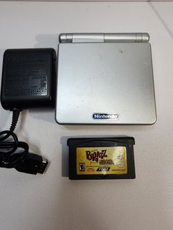 Nintendo Gameboy Advance SP in silver.
