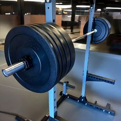 Brand New Olympic 260 Lb Bumper Plates + Barbell Home Gym Equipment  **FREE DELIVERY **