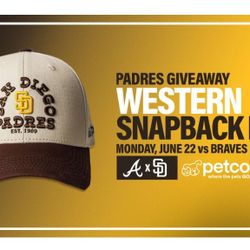 Padres Vs Braves Tickets June 22 Western Hat Giveaway