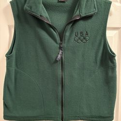 USA Olympics Green Fleece Vest