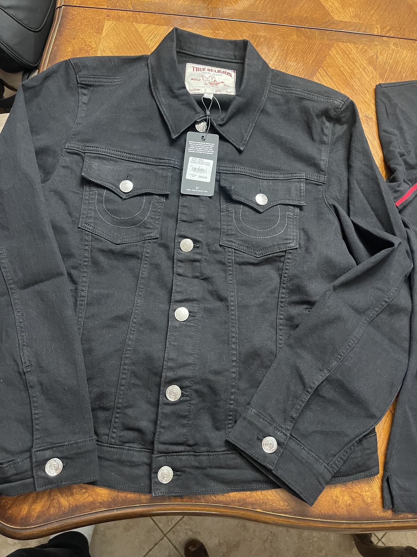 TRUE RELIGION CLOTHES TRUCK DENIM JACKET AND POLO