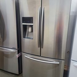 REFRIGERATOR SAMSUNG STAINLESS STEEL WITH DOUBLE ICE MARKER