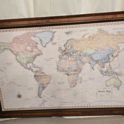 Map Of The World.  Magnetic. 