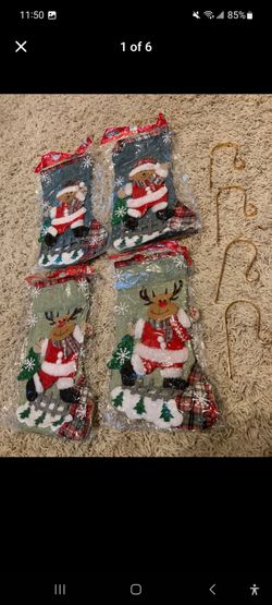 Christmas Stockings with Metal Hooks