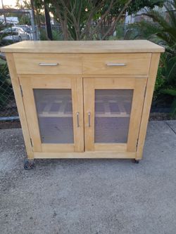 Kitchen island cart on wheels
