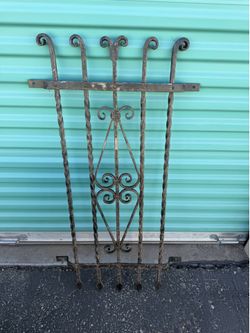 Antique wrought irons cam from Spanish style house built in 20s Santa Barbara the owner powder coated it