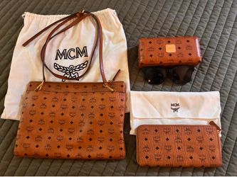 MCM Visetos Bundle – Crossbody, Wallet & Sunglasses
