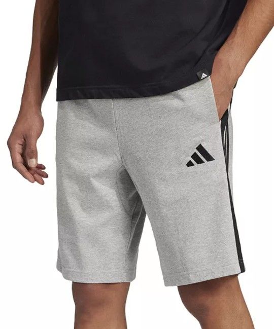Adidas Grey Stripe Athletic Shorts