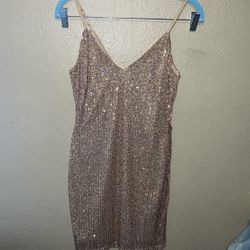 Gold Sequin Dress