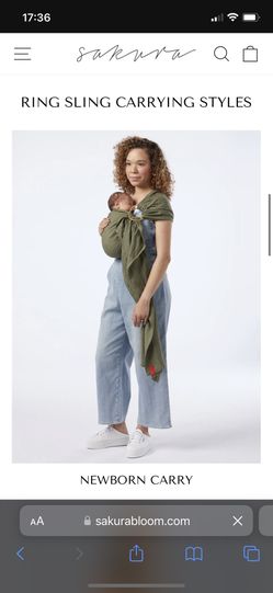 Sakura Bloom Linen Ring Sling