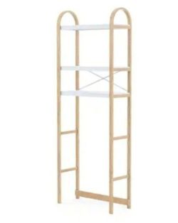 Umbra Bellwood Over the Toilet Shelf (White-Natural, 29 lb Capacity Per Shelf)