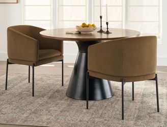 Better Home and Garden Wyatt velvet Dining Chair 2pk, Vesper Tobacco