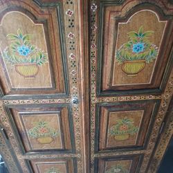 Antique Hand Painted Cabinet 