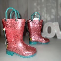 Western Chief Child Glitter SHIMMER GLITTER PVC PINK Light up