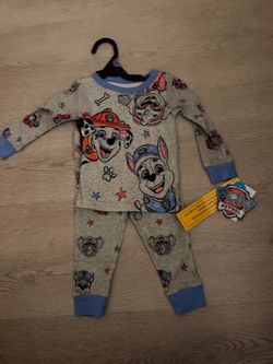 PAW Patrol Toddler Long Sleeve Shirt and Pants Pajama Set, 2-Piece, Sizes 12M