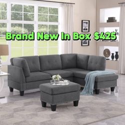 Ottoman & Couch L Sectional Sofa Brand New In Box 📦 