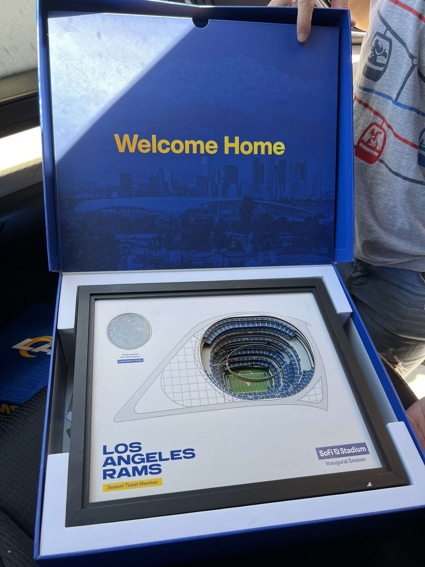 Los Angeles Rams Season Ticket Member Box - SoFi Stadium Inaugural Season (Framed Collectible