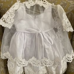 Girls Baptism Dress Size 18 Months  White Dress Girl Clothes