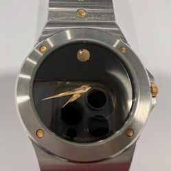 🌻🌻Super Luxury Gold-Silver MOVADO Museum Ladies Watch Black Face SWISS🌻🌻